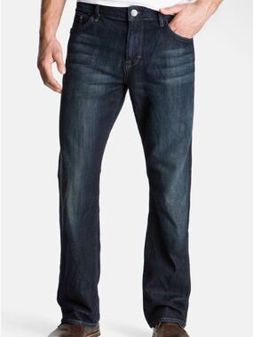 Mavi Men's Dark Blue Relaxed Straight Jeans 40x30